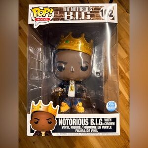 Funko Pop 10” Notorious B.I.G. Vinyl Figure with Crown #162